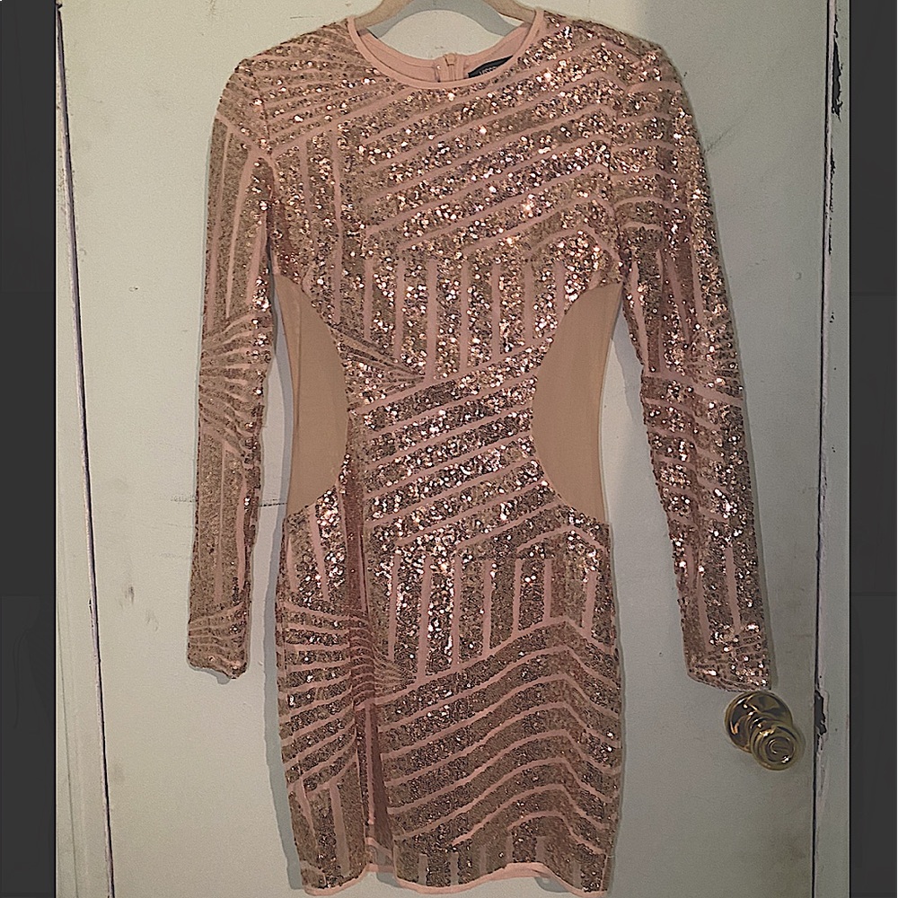 Missguided sparkly bodycon dress